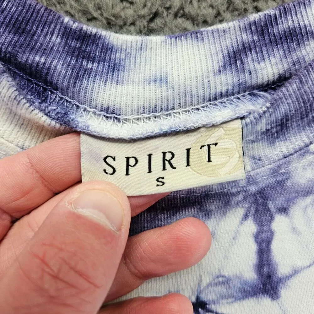 Texas Tech Spirit Jersey Shirt Adult Small Purple Tie‎ Dye Crewneck Pullover